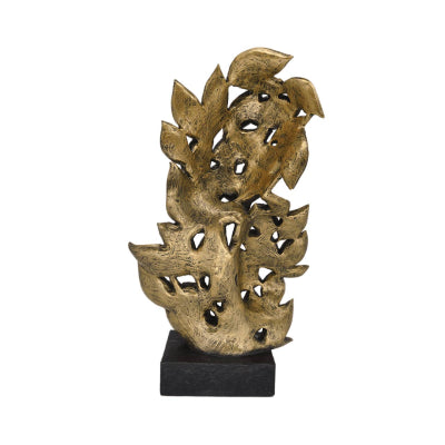 Gold Two Face Leaf Ornament